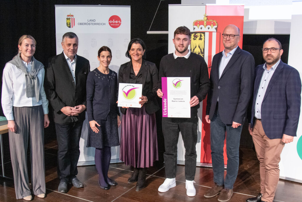 Gymnasium Ried erhält Gütesiegel „Gesunde Schule OÖ“